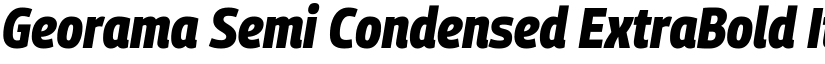 Georama Semi Condensed ExtraBold Italic font