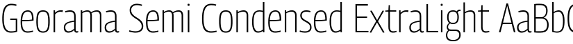 Georama Semi Condensed ExtraLight font
