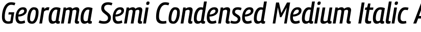 Georama Semi Condensed Medium Italic font