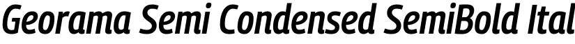 Georama Semi Condensed SemiBold Italic font