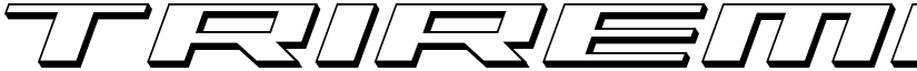 Trireme 3D Italic Italic font