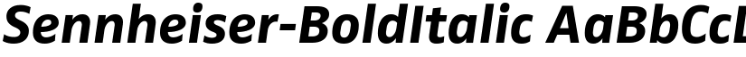 Sennheiser-BoldItalic font