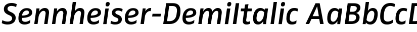 Sennheiser-DemiItalic font
