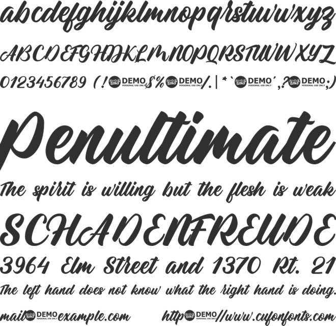 Culington font preview
