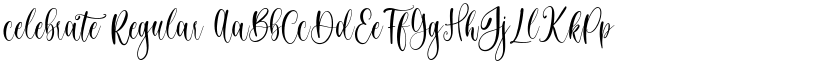 celebrate Regular font