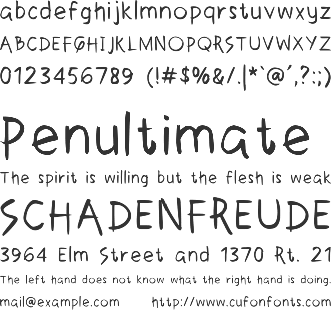 Ramenasse font preview