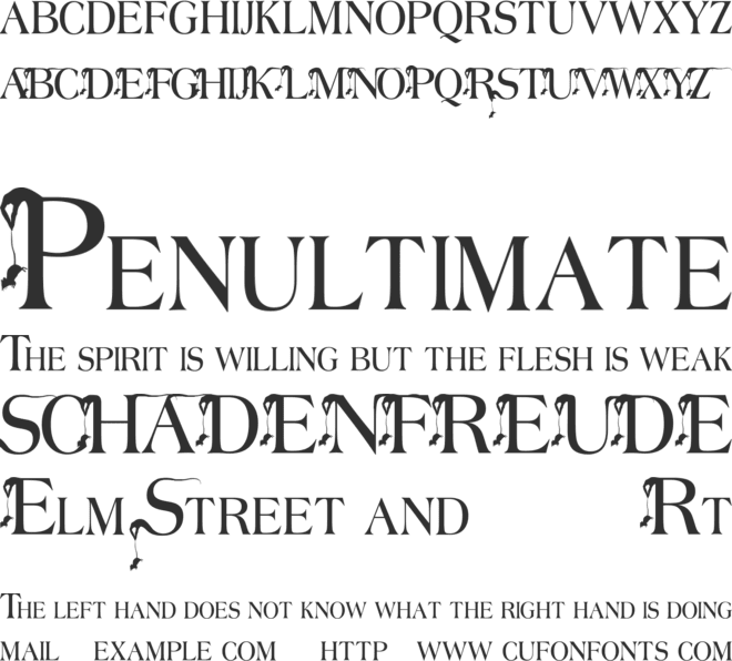 The Witches font preview