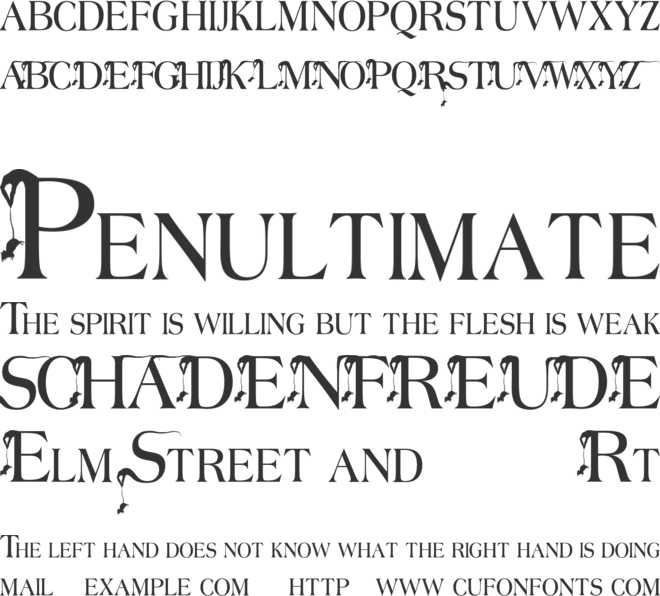 The Witches font preview