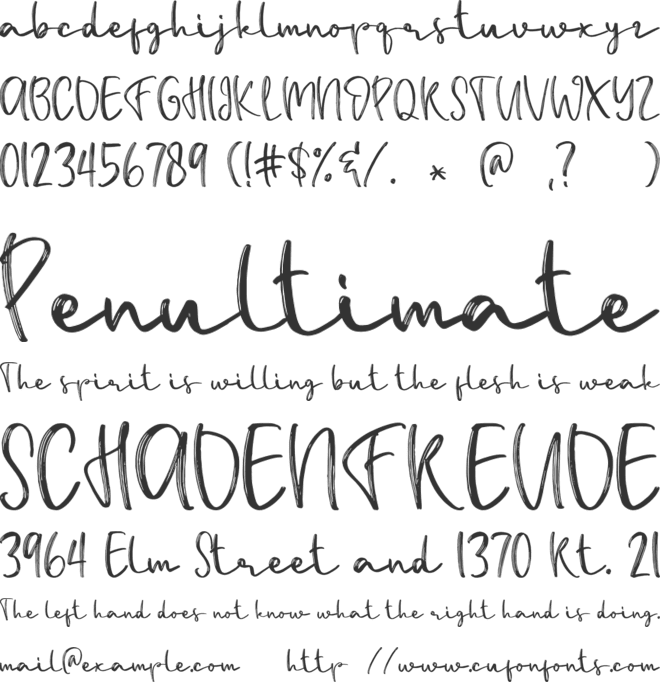 Bluemoon font preview