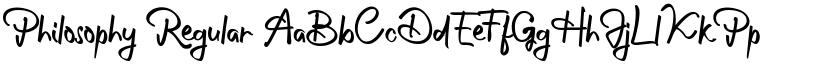 Philosophy Regular font