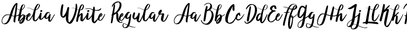 Abelia White Regular font