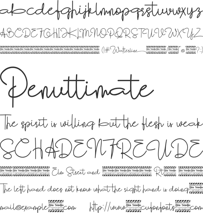 Watterline Personal Use font preview