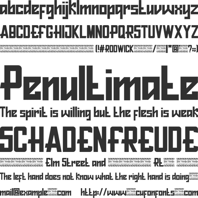 Rodwick Personal Use font preview