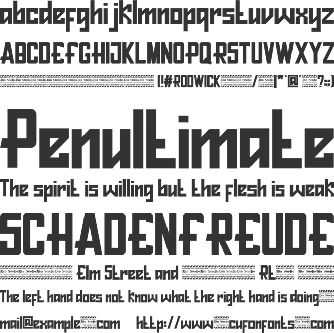 Rodwick Personal Use font preview