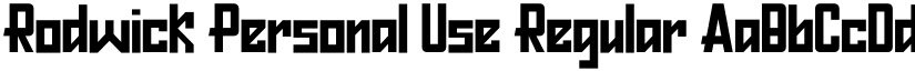 Rodwick Personal Use Regular font