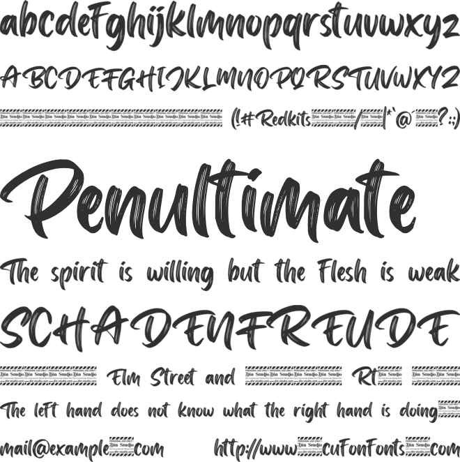 Redkits Personal Use font preview