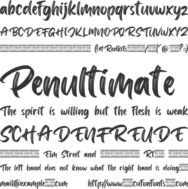 Redkits Personal Use font preview