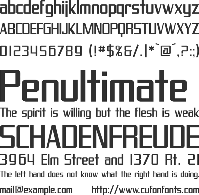 SF Proverbial Gothic font preview