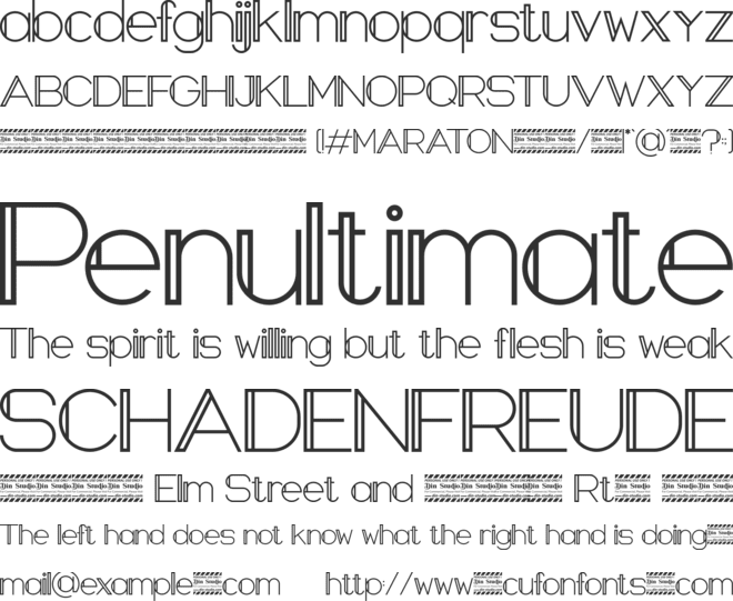 Maraton Personal Use font preview