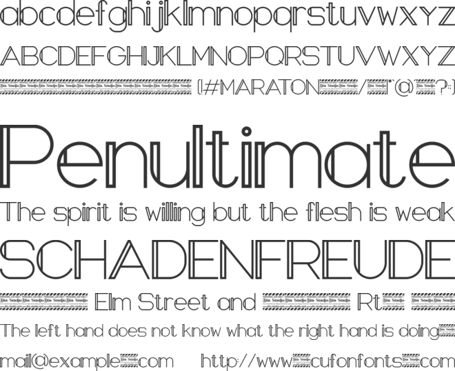 Maraton Personal Use font preview