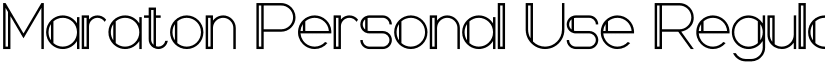 Maraton Personal Use Regular font