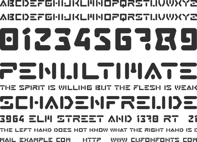 Enigmatic font preview