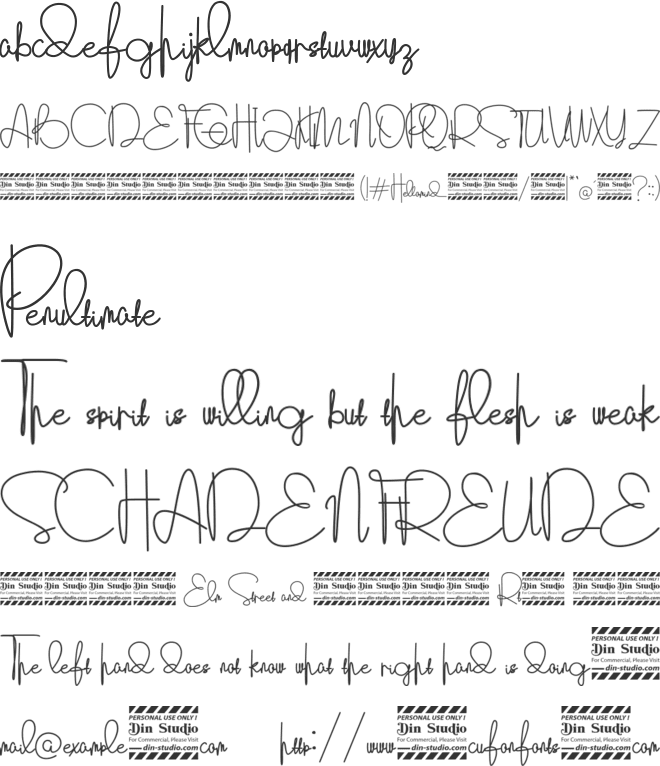Hellomind Personal Use font preview