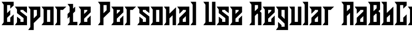 Esporte Personal Use Regular font