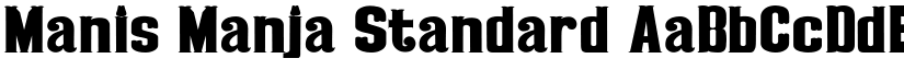 Manis Manja Standard font