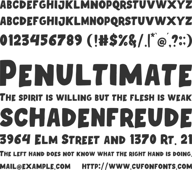 Moro Baby font preview