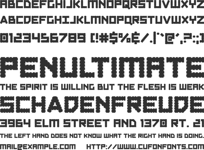 Obsidian Blade font preview