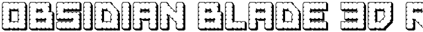 Obsidian Blade 3D Regular font