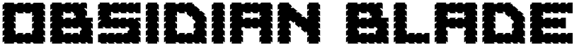 Obsidian Blade Expanded Expanded font