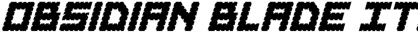 Obsidian Blade Italic Italic font