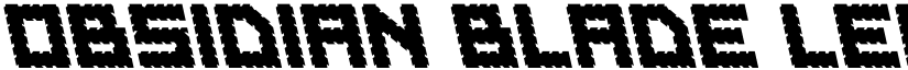Obsidian Blade Leftalic Italic font