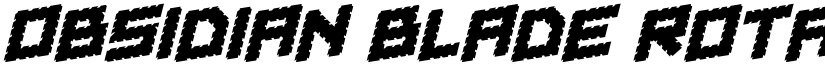 Obsidian Blade Rotalic Italic font