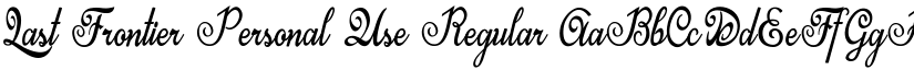 Last Frontier Personal Use Regular font