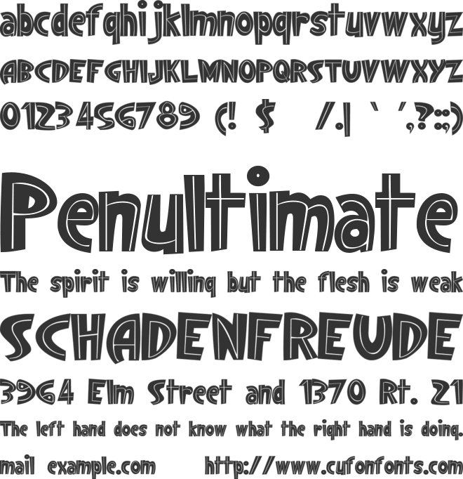 Singapore font preview