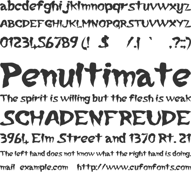 Notorious font preview