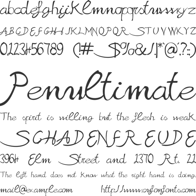 Sabrina AT font preview