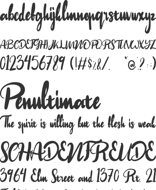 Love Whisper font preview