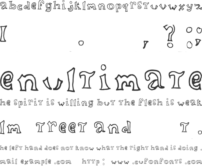 Haunted Mansion font preview