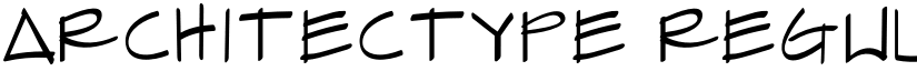 Architectype Regular font