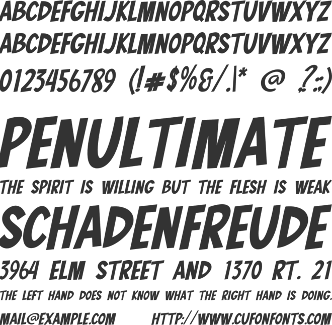 Comic Shark font preview