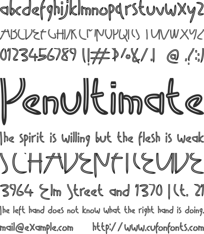 Tooth Picks font preview