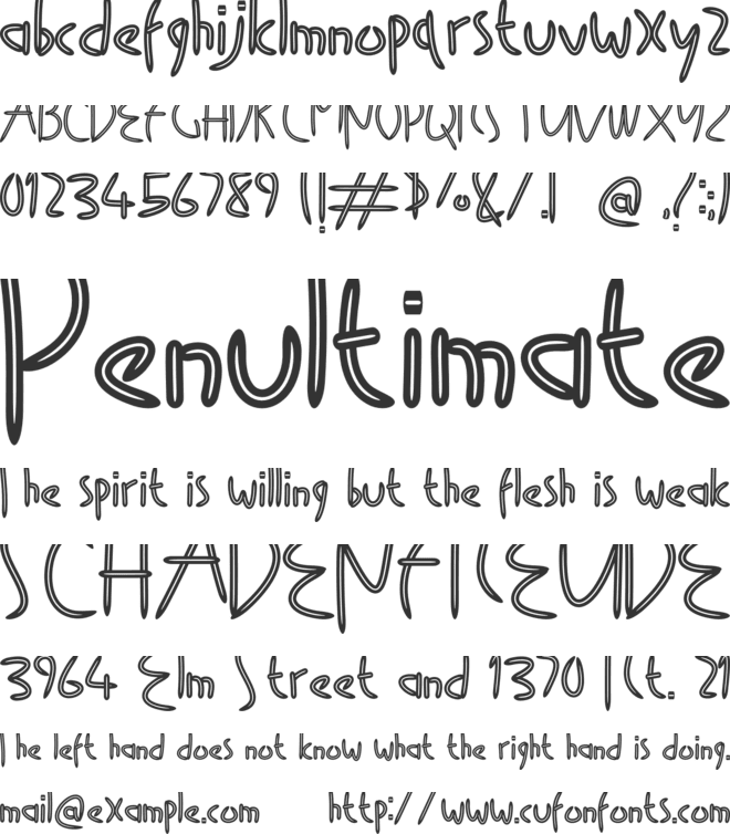 Tooth Picks font preview