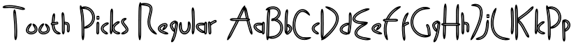 Tooth Picks Regular font