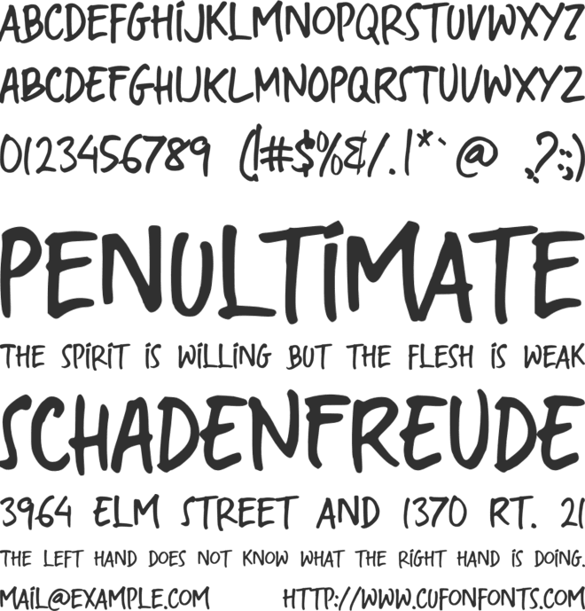 Soggy Sandwich font preview