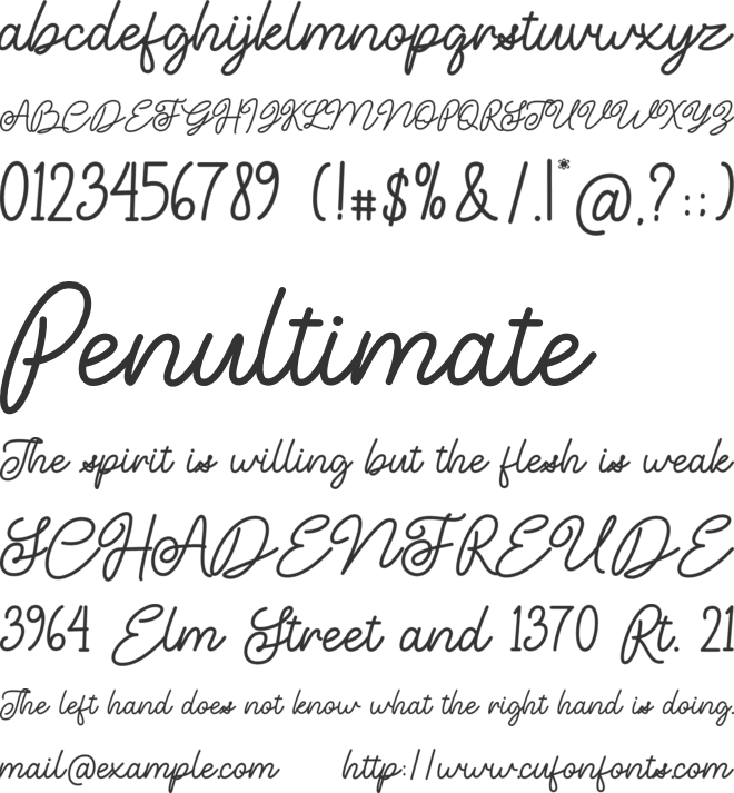 Santa Christmas font preview