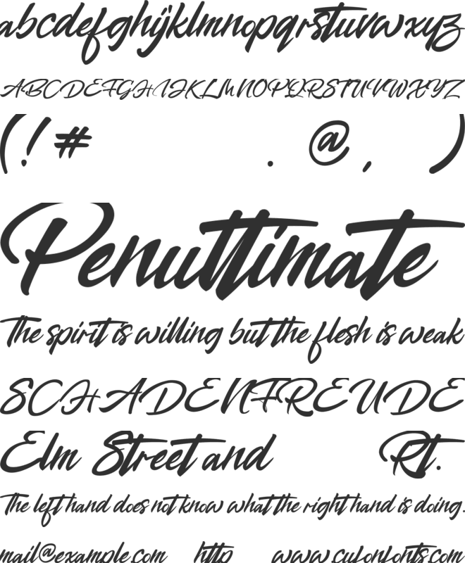Skyfall font preview
